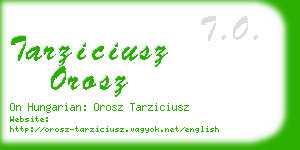 tarziciusz orosz business card